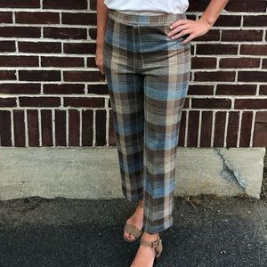 Vintage high waisted plaid Ankle pant